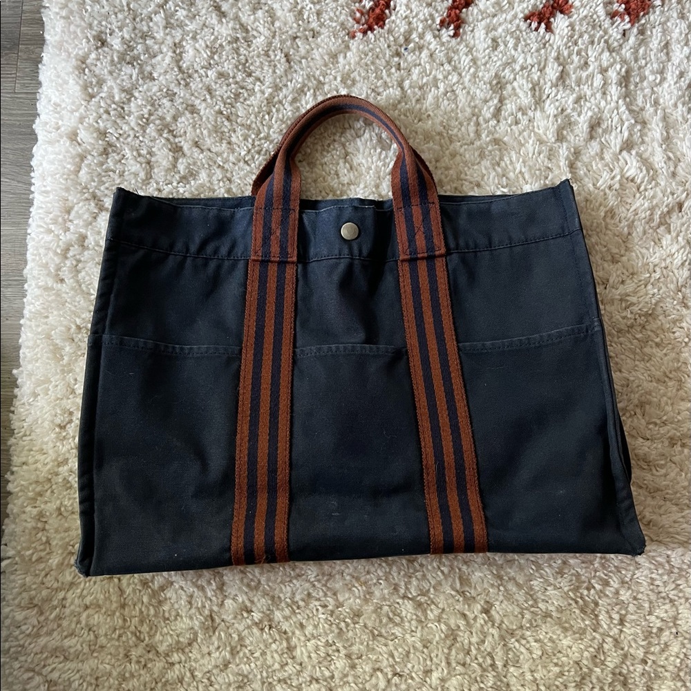 Authentic Hermes Canvas tote